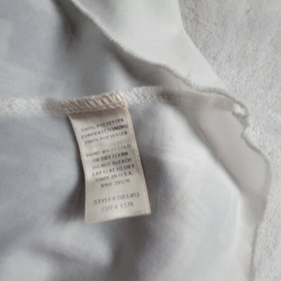 Moonlight Women Chevron Pattern Black White Casual Dress Medium Drawstring Waist - Picture 4 of 9